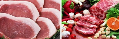 在我国的肉类食品消费结构中，近几年猪肉一直占65%左右，继续居于主导地位